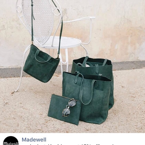 Madewell Handbags - Madewell Medium Transport Tote in Smokey Spruce